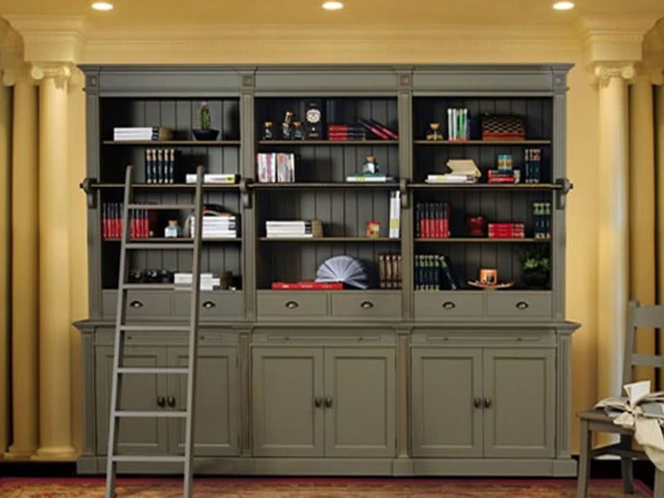 biblioteka w stylu prownsalskim