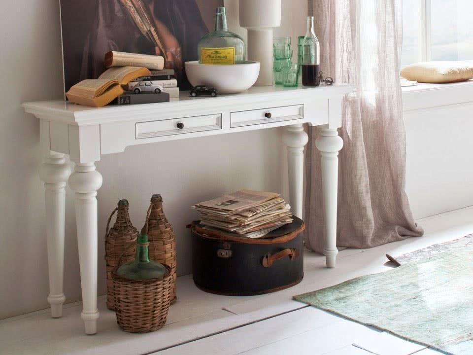 meble z drewna drewniana konsola