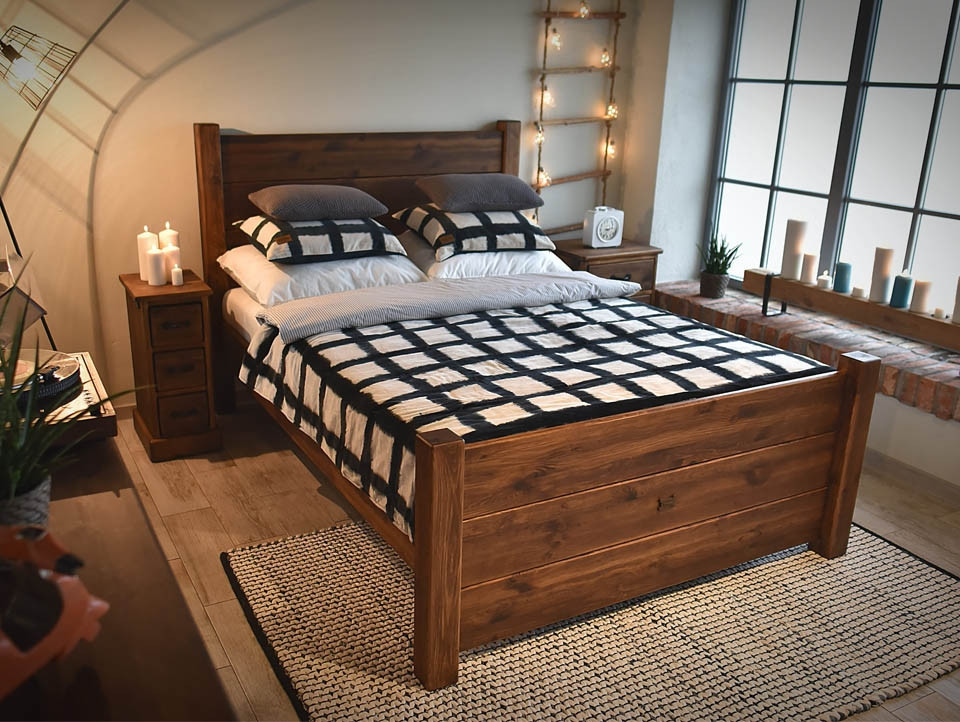 ł&oacute;żko drewniane