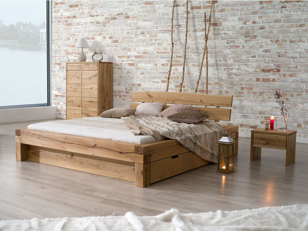 Łóżko dębowe Łóżko dębowe