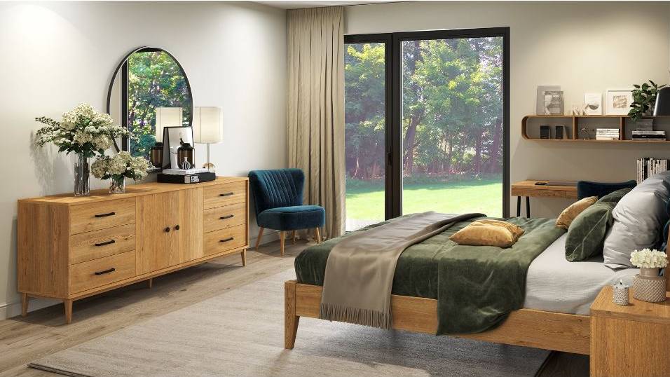 Ł&oacute;żko z drewna