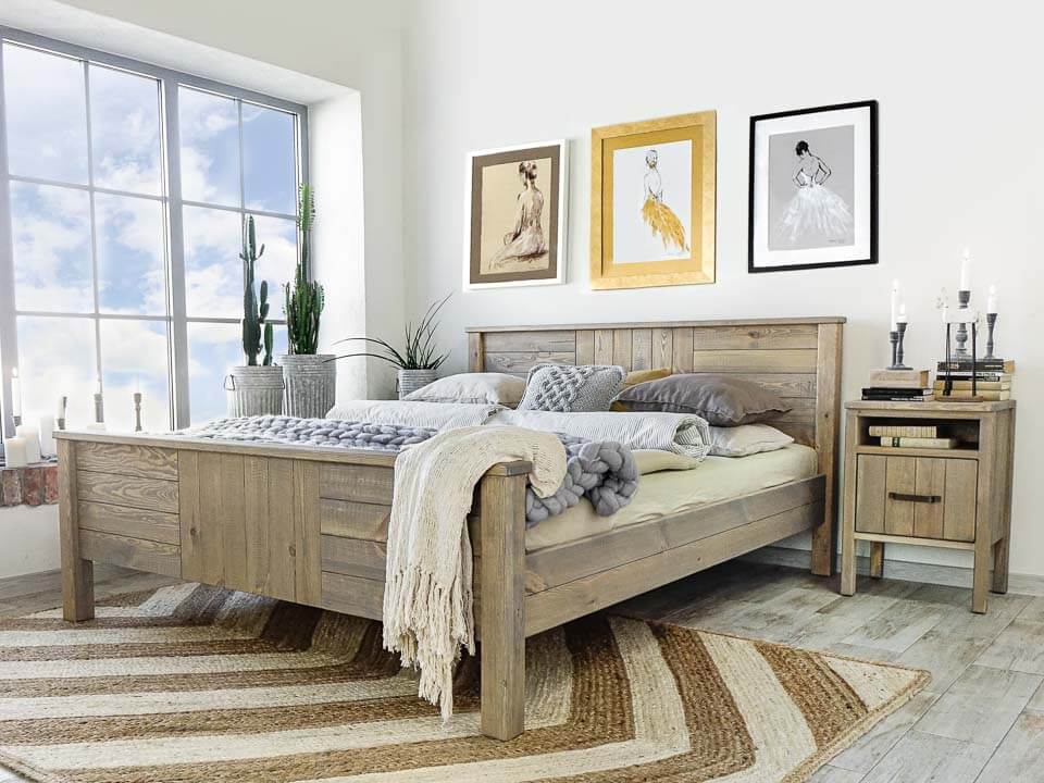 drewniane ł&oacute;żko